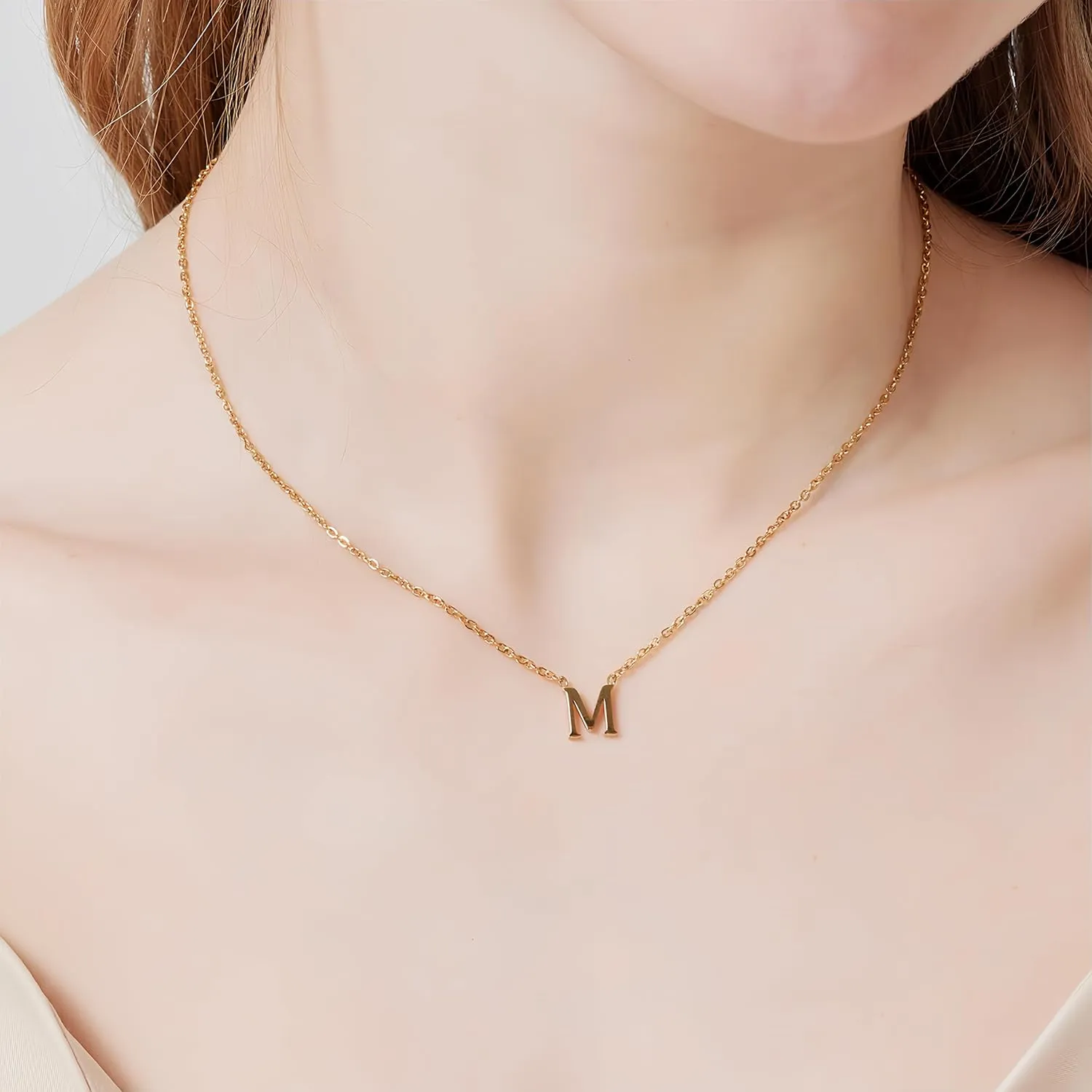 Layered Initial Necklace for Women, Fashion Cross Pendant Necklaces for Women, 18K Gold Plated Cute Letter Necklace A-Z, Hypoallergenic, Religious Christian Jewelry Birthday Gifts for Women
