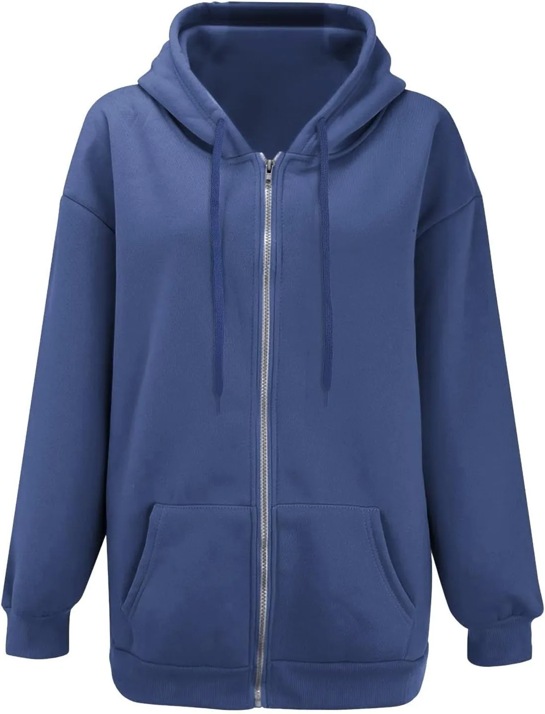 Light Weight Zip Up Hoodie Women Plus Size Cotton 2024 Jackets Clothing Casual Drawstring Jacket with Pockets