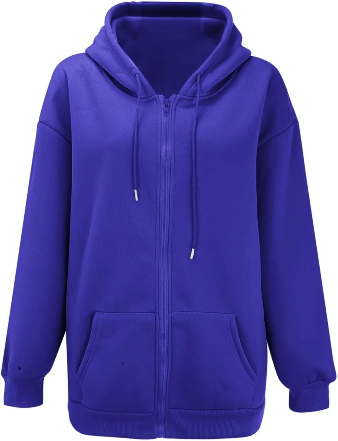 Light Weight Zip Up Hoodie Women Plus Size Cotton 2024 Jackets Clothing Casual Drawstring Jacket with Pockets