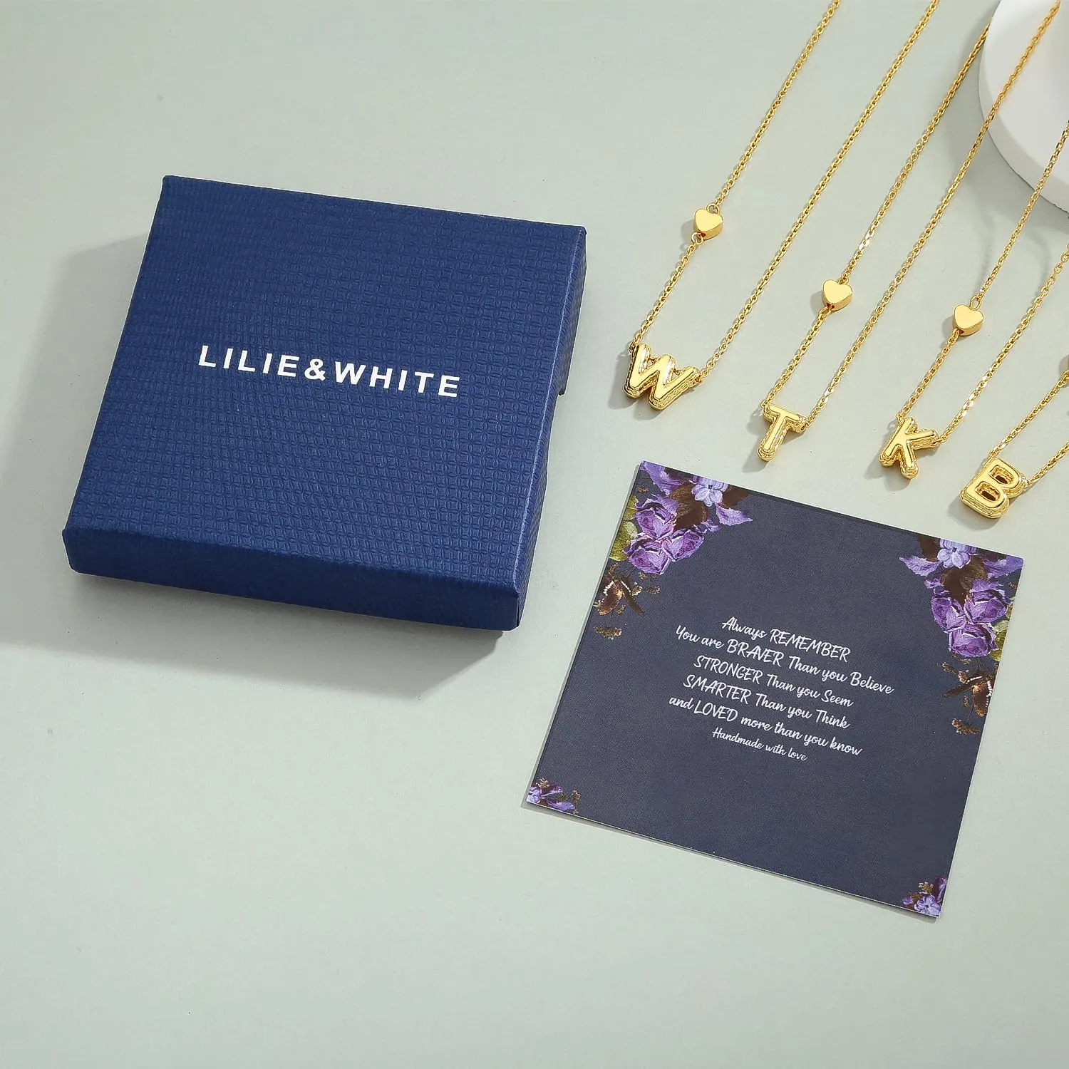 LILIE&WHITE Gold Initial Necklaces for Women Gold Necklaces Letter Name Choker Necklaces Initial Fashion NecklaceJewelry Gift