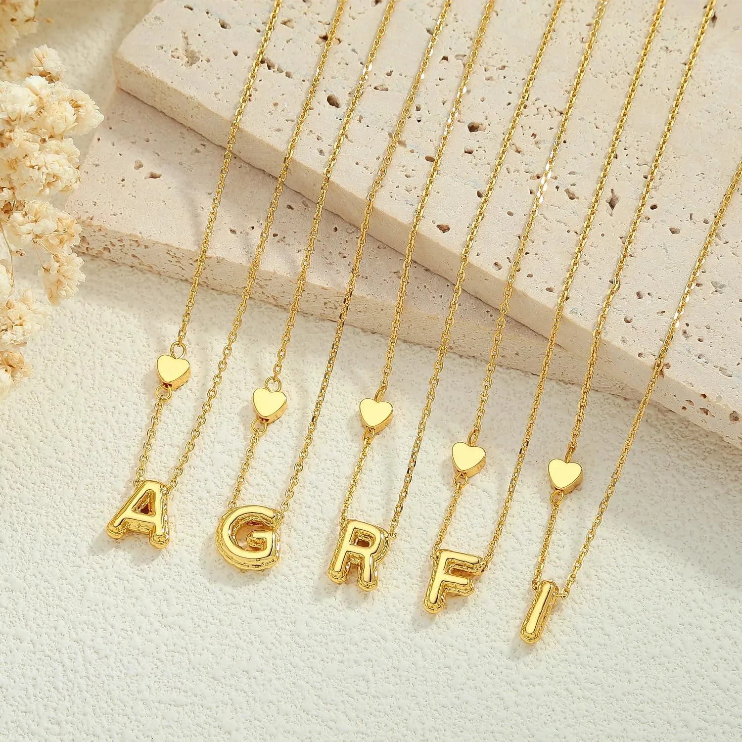 LILIE&WHITE Gold Initial Necklaces for Women Gold Necklaces Letter Name Choker Necklaces Initial Fashion NecklaceJewelry Gift