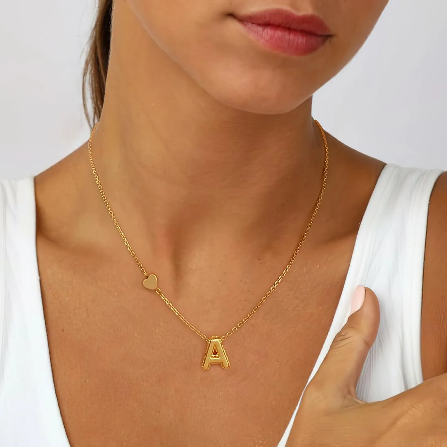 LILIE&WHITE Gold Initial Necklaces for Women Gold Necklaces Letter Name Choker Necklaces Initial Fashion NecklaceJewelry Gift