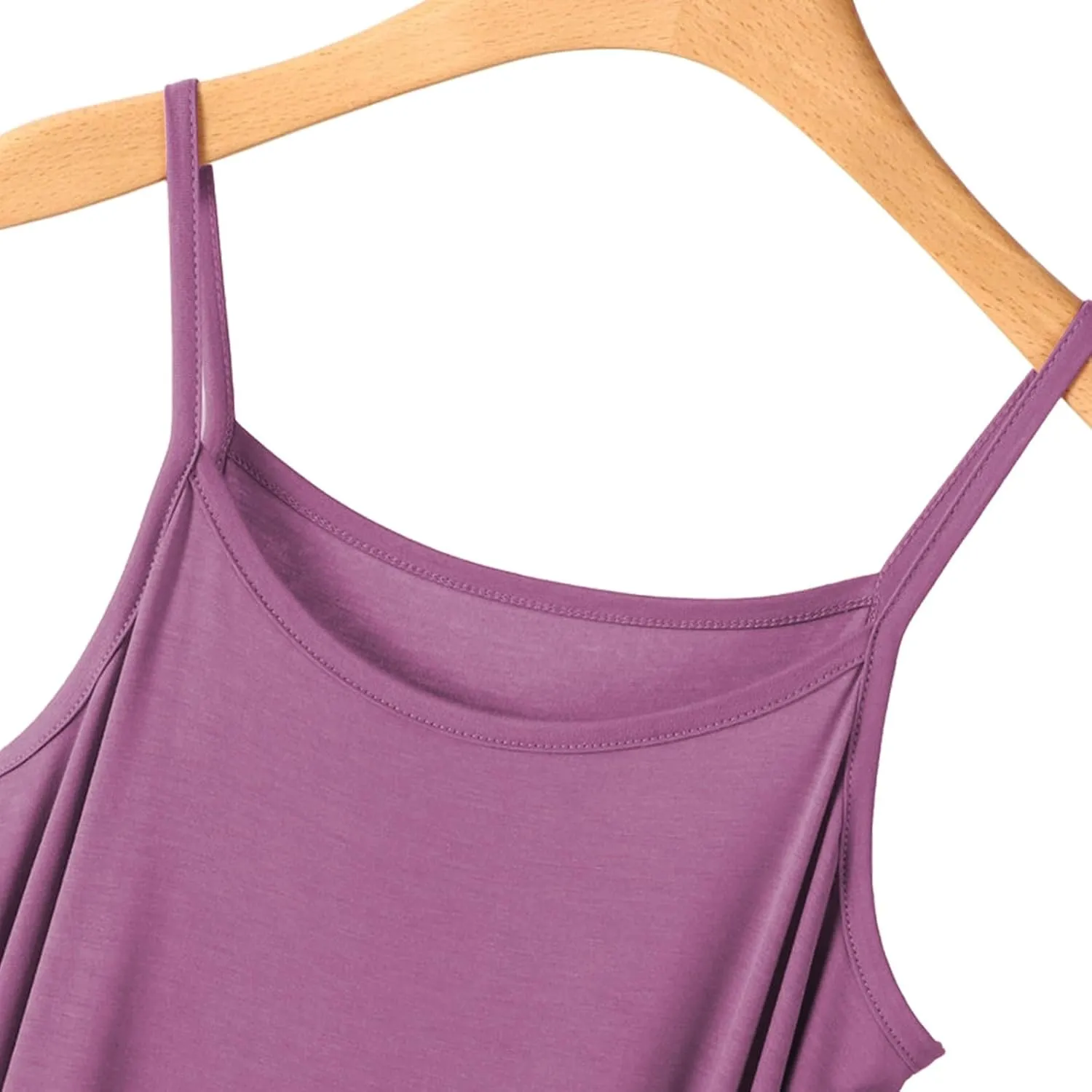 Long Slip Dress for Women Adjustable Spaghetti Straps Cami Slip Dress Soft Crew Neck Nightgown Pajamas Under Dresses