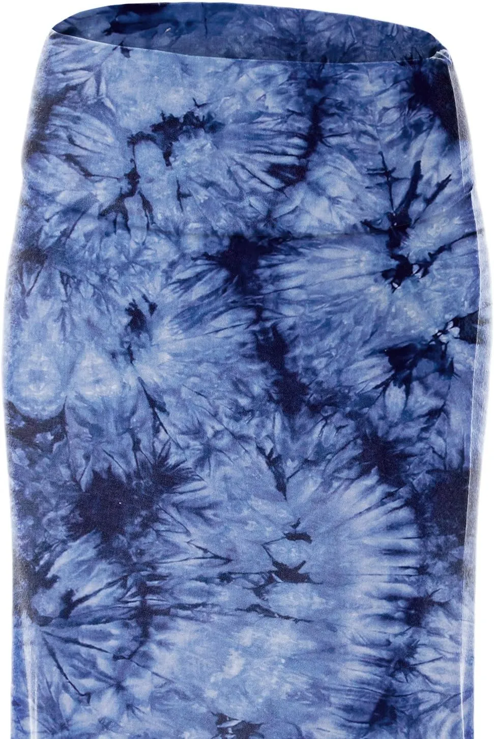 Made By Johnny Women's Casual Tie Dye Fold Over Maxi Skirt
