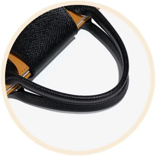 MAIITRIP Color-Block Purse and Handbag with Adjustable Strap,PU Leather Waterproof Crossbody Bag for Women,Top Handle Satchel