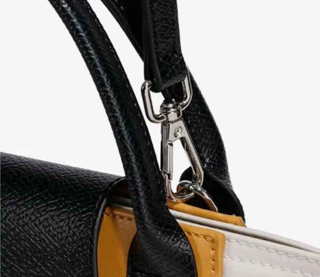 MAIITRIP Color-Block Purse and Handbag with Adjustable Strap,PU Leather Waterproof Crossbody Bag for Women,Top Handle Satchel