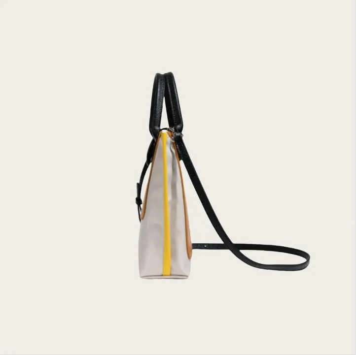 MAIITRIP Color-Block Purse and Handbag with Adjustable Strap,PU Leather Waterproof Crossbody Bag for Women,Top Handle Satchel