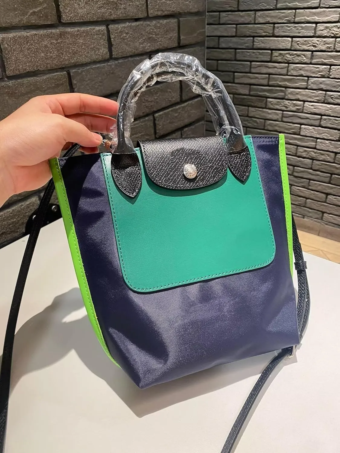 MAIITRIP Color-Block Purse and Handbag with Adjustable Strap,PU Leather Waterproof Crossbody Bag for Women,Top Handle Satchel