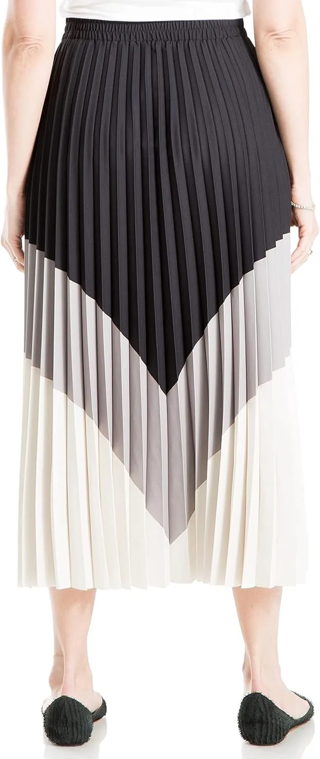 Max Studio Women's Colorblock Pleated Maxi Skirt