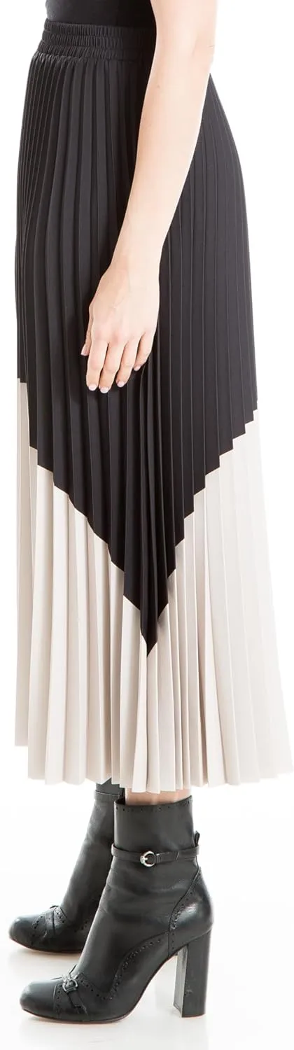 Max Studio Women's Maxi Pleated Colorblock Skirt