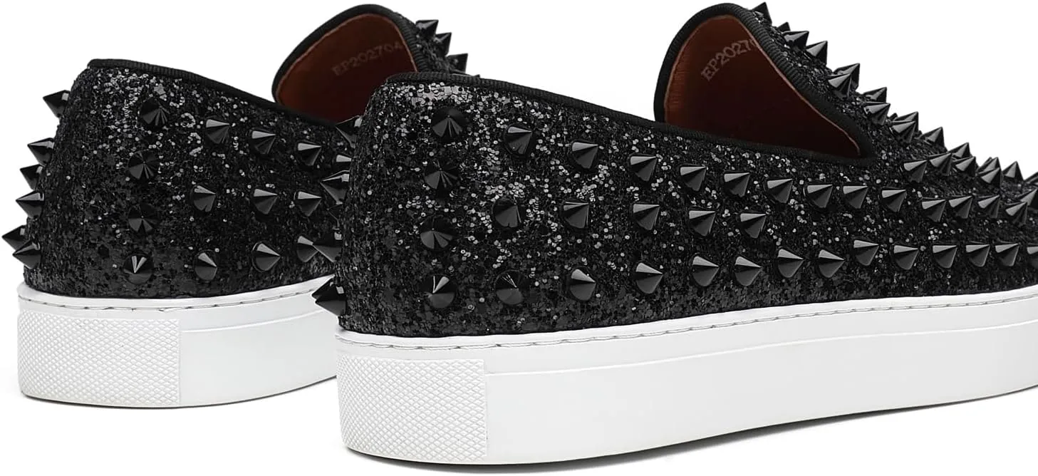 Men Spiked Loafers Party Wedding Prom Fashion Rivets Studded Shoes