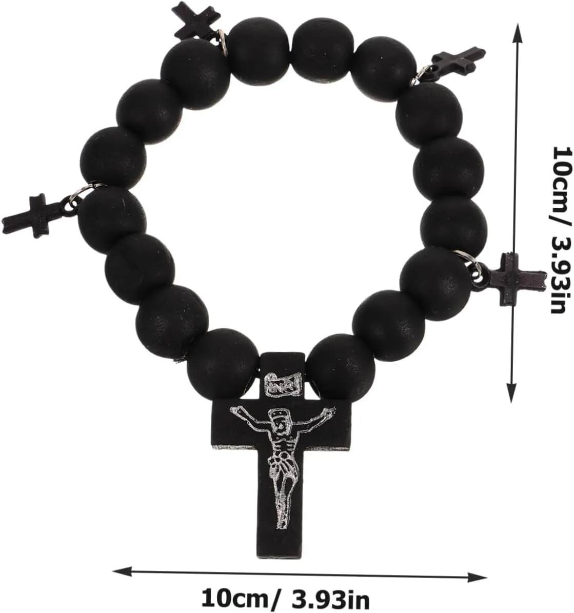 Mens Beaded Bracelets Cross Bracele Vintage Cross Jewelry Prayer Beads Bracelet Baptism for Guests