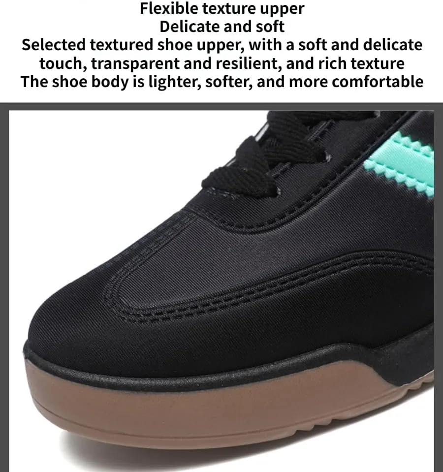 Men's Lace-Up Comfortable Trendy Casual Sneakers Multi-Color Striped Print Breathable Canvas Walking Shoes