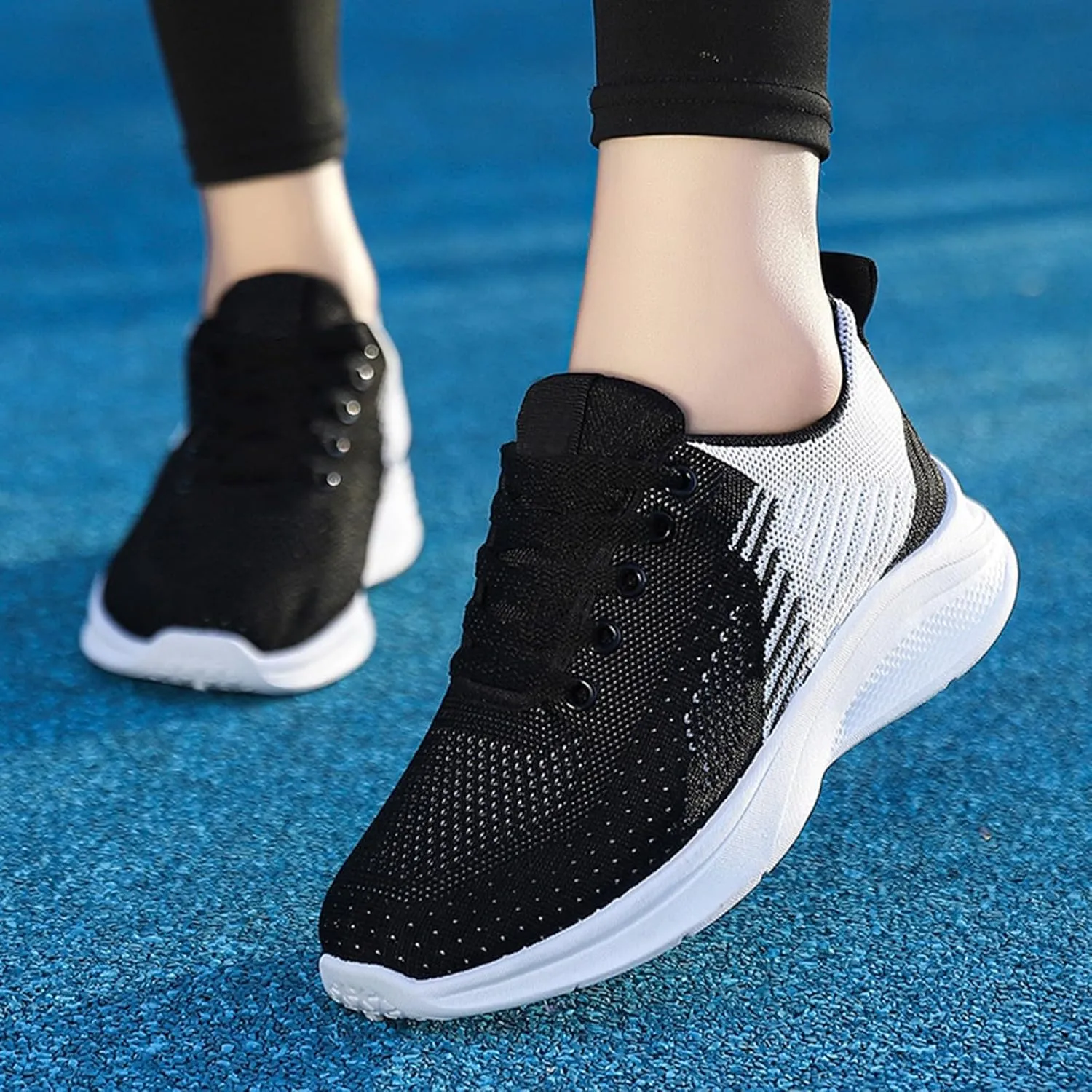 Men's Slip On Walking Shoes Comfortable Lightweight Breathable Running Sneaker Lace Up Low Top Casual Sneakers for Gym Tennis Workout