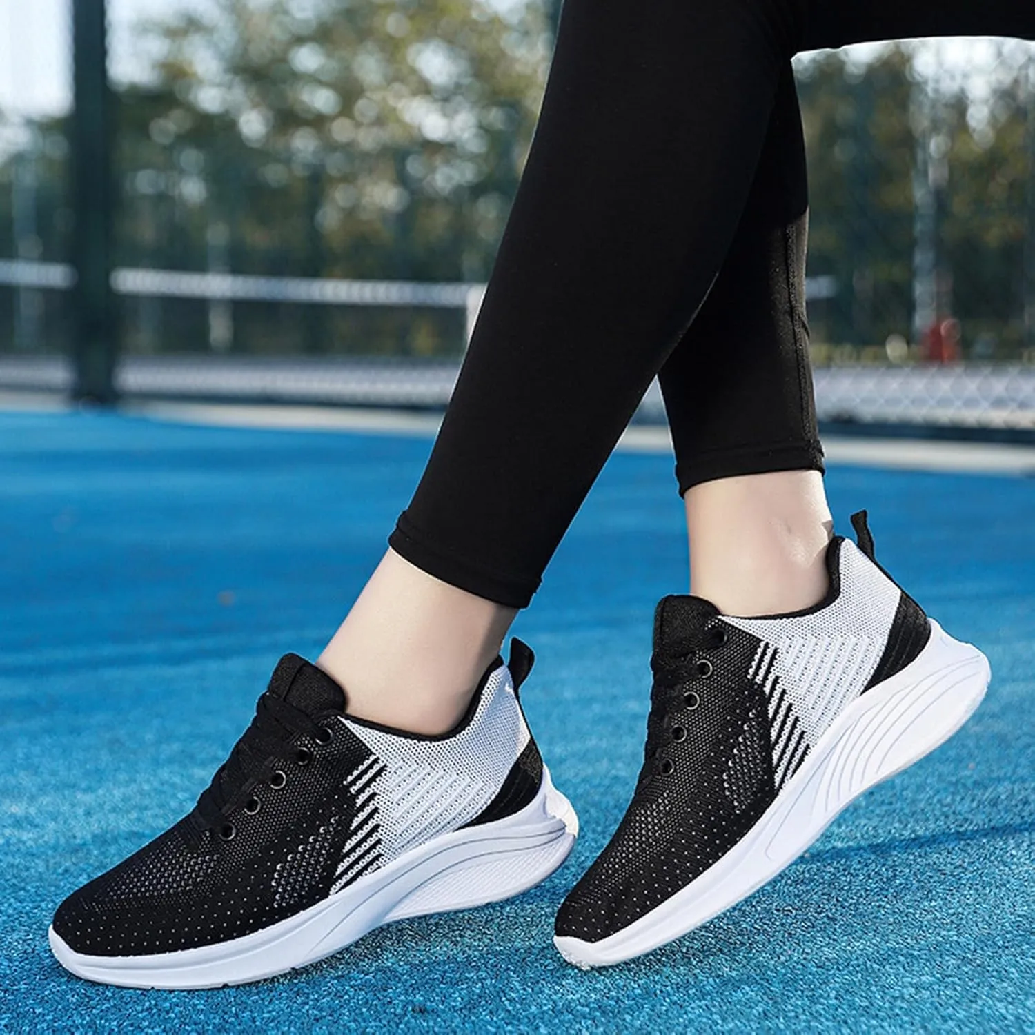 Men's Slip On Walking Shoes Comfortable Lightweight Breathable Running Sneaker Lace Up Low Top Casual Sneakers for Gym Tennis Workout