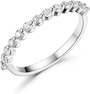 Moissanite Rings for Women Solid 925 Sterling Silver Moissanite Band Women's Engagement Ring Trendy Wedding Round Stone Fine Jewelry Gift