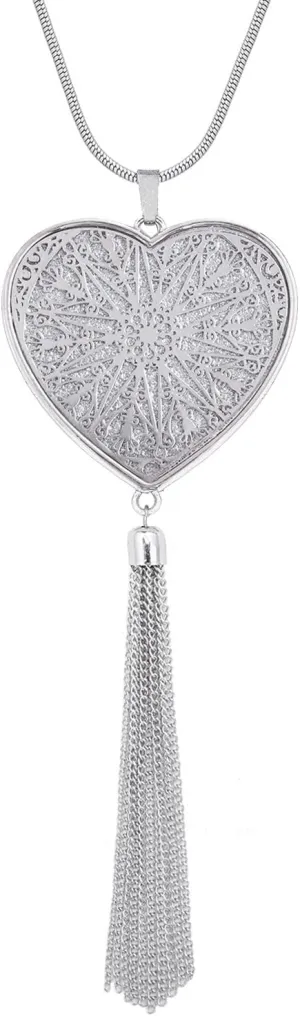 MOLOCH Long Necklaces For Woman Disk Circle Pendant Necklaces Tassel Fringe Necklace Set Statement Pendant