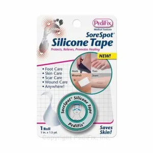 PediFix SoreSpot Silicone Tape (P3095) 1 in x 1.5 yd - 1 roll