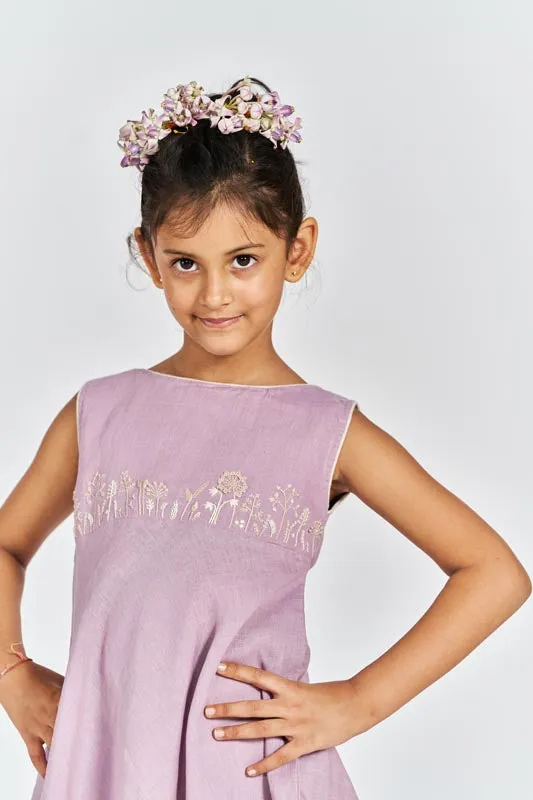 Pink Flared Kurta Set