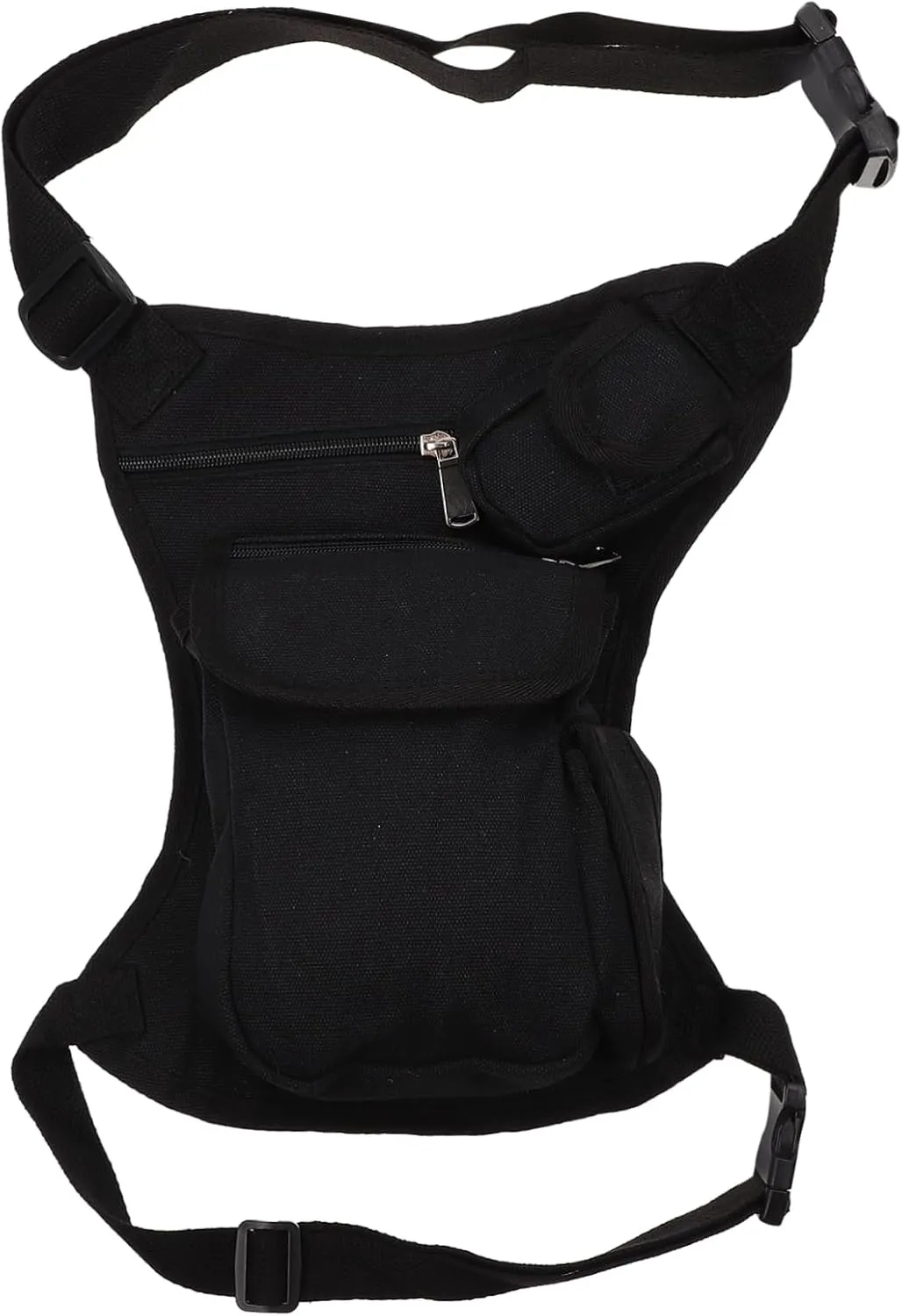 POPETPOP Sports Fanny Pack Leg Pouches Sling Waist Wallet for Travel Gym Thigh Pouch Hiking Waist Purse for Women Leg Bag Strap Camping Thigh Bag Small Running Walking