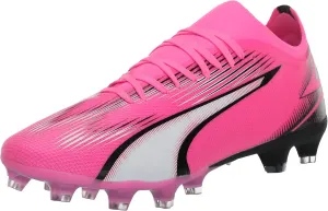 PUMA Women's Ultra Match Firm, Artificial Ground Soccer Cleats, Poison Pink-White-Black, 11