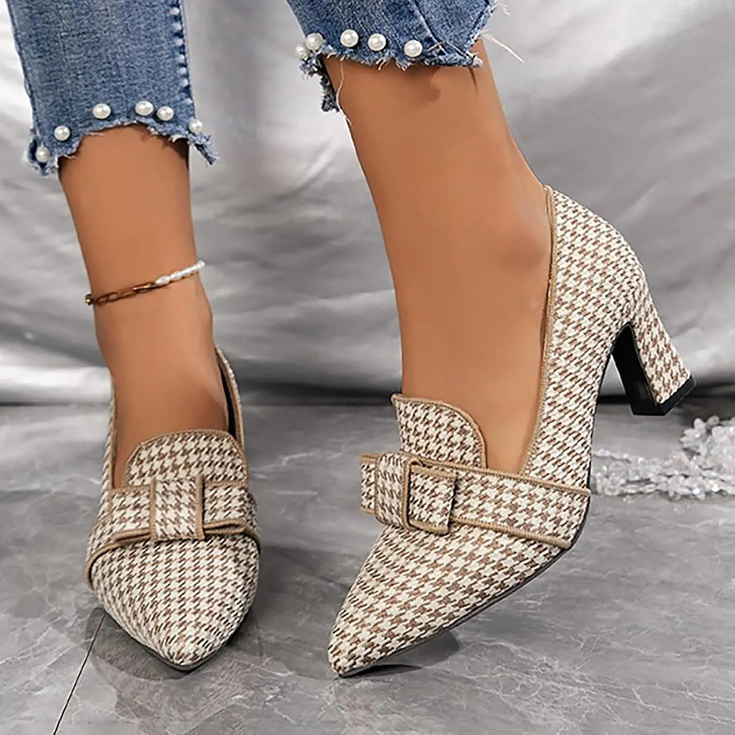 Pumps Shoes Dressy Fashion Comfortable Silver Girl High Heel High Heel for Woman Casual Leisure Shoes