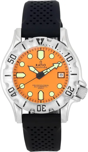 RATIO FreeDiver Professional Diver Watch Sapphire Crystal Automatic Diver Watch 500M Water Resistant Diving Watch for Men