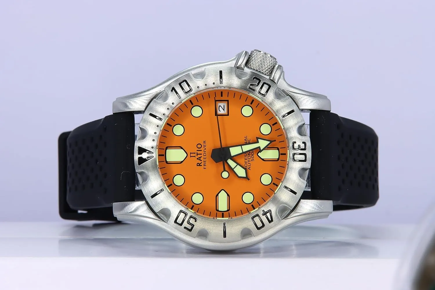 RATIO FreeDiver Professional Diver Watch Sapphire Crystal Automatic Diver Watch 500M Water Resistant Diving Watch for Men