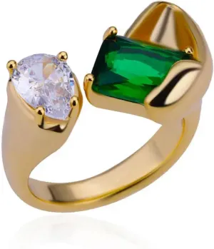 Rings Jewelry Women Men Green Drop Ring Women Open Ring Couple Wedding Engagement