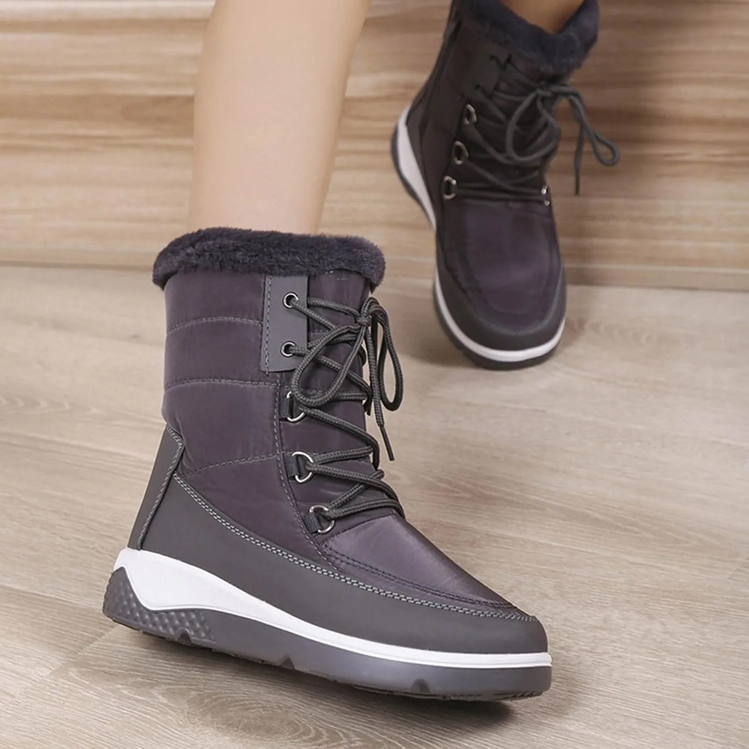 SBGMoSJ Winter Boots for Women 2023 Trendy Fall Women's Winter Boots Waterproof Zipper Womens Winter Boots Size 9 Wide Women Boots Winter Cute Botas De Frio Para Mujer