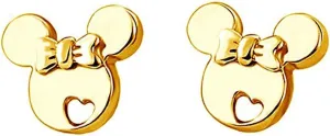 silver earrings for girls, rose gold plated 925 Sterling Silver small tiny cute Mouse stud earrings for women girls kids, birthday Gift