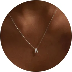Silver Initial Necklaces for Women,Dainty Silver Letter Necklace Simple Name Silver Pendant Necklaces Cute Choker Necklaces for Women Trendy Aesthetic Stuff Gifts Silver Jewelry