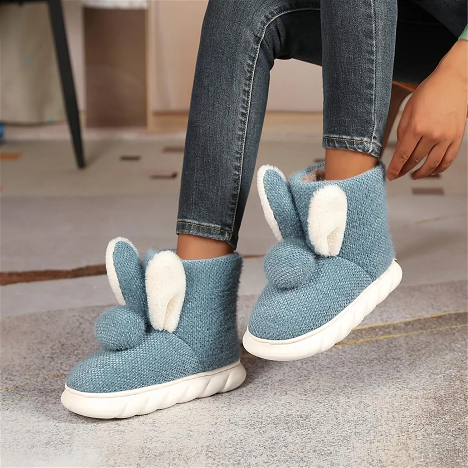 Snow Boots for Women Knee High Wide Calf Womens Winter Boots Slip ons Fur Lined Winter Boots Women 8.5 Wide Zapatos Para La Nieve De Mujer Botas Para Invierno Mujer Modernas