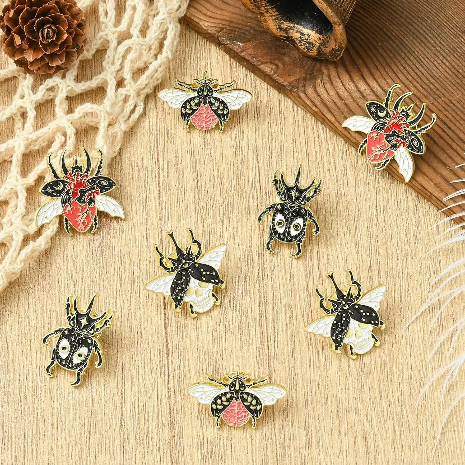 Stiesy Cute Enamel Pins Brooches Metal Lapel Pin Badges Jewelry Brooches for Women Jewelry Backpack Clothes Decoration Presents