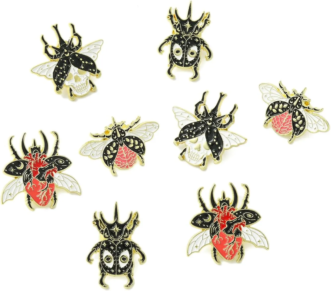Stiesy Cute Enamel Pins Brooches Metal Lapel Pin Badges Jewelry Brooches for Women Jewelry Backpack Clothes Decoration Presents