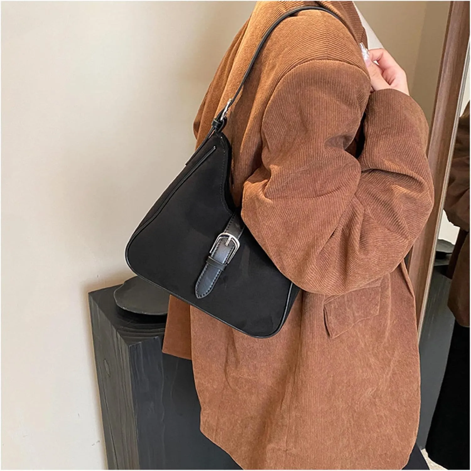 Suede Armpit Bag, Autumn And Winter Fashion Handbag, Niche Commuting Cross-Body Shoulder Bag For Women