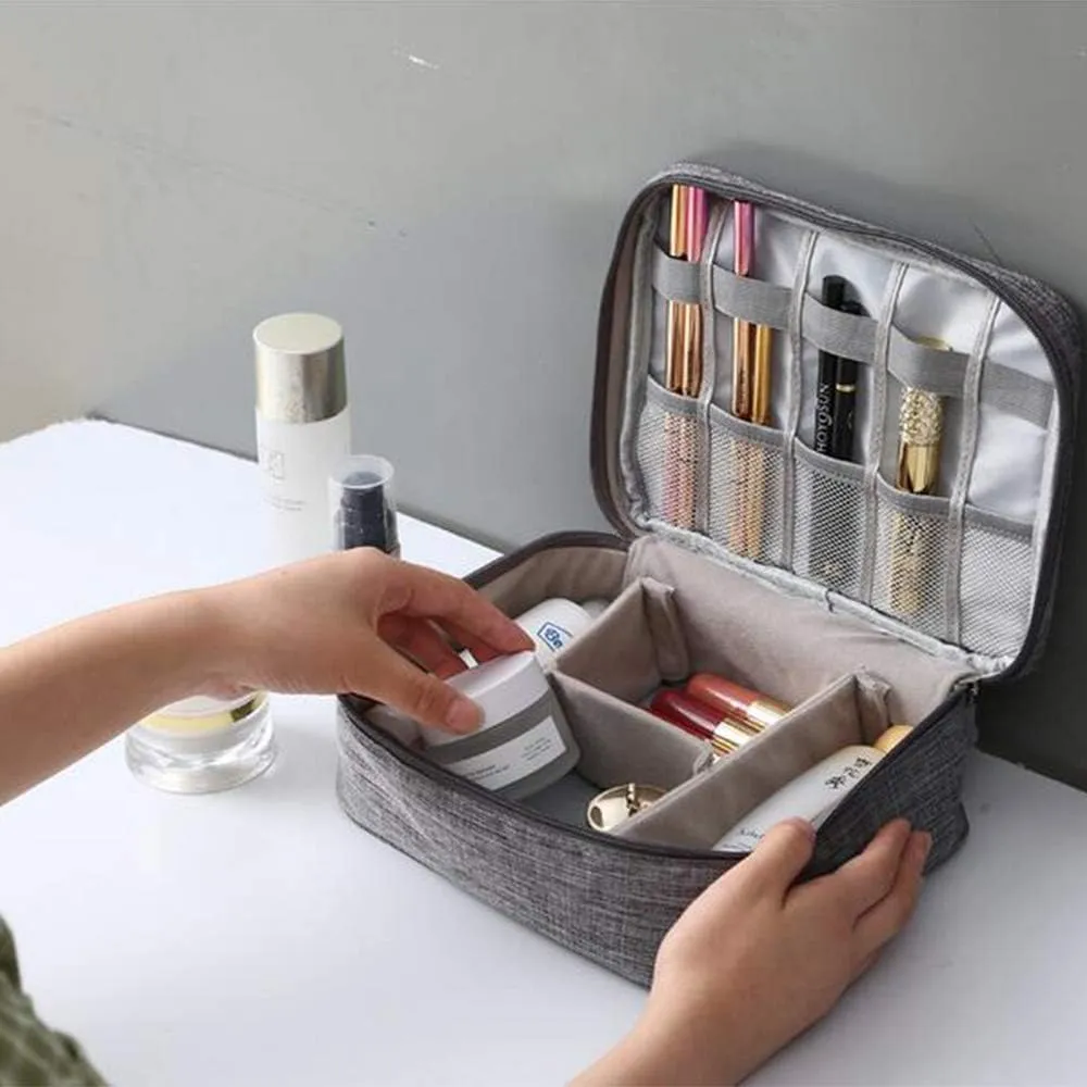 Universal Electronics Accessories Organizer, Waterproof Portable Cable Organizer Bag, Digital Gadget Organizer Case, Travel Gear Carry Bag for Cables - Grey