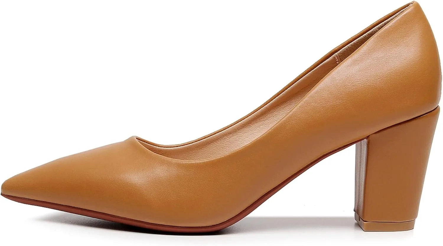 VenusCelia Women's Lewin Pump Chunky Heel Shoe