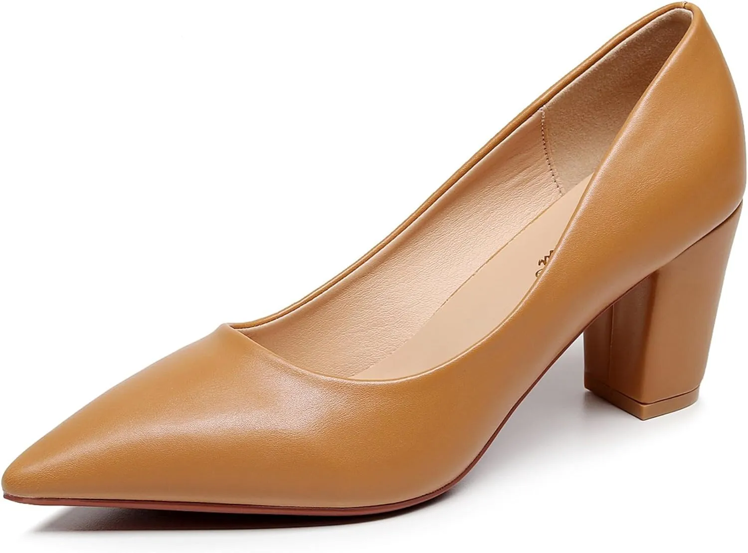 VenusCelia Women's Lewin Pump Chunky Heel Shoe