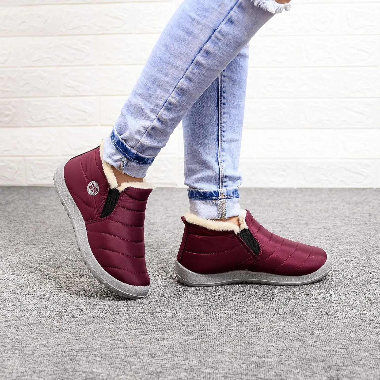 Waterproof Snow Boots for Women Wide Width Snow Boots Waterproof Women Womens Size 12 Wide Snow Boots Womens Hiking Boots Waterproof Lightweight Botas Para El FrO De Mujer