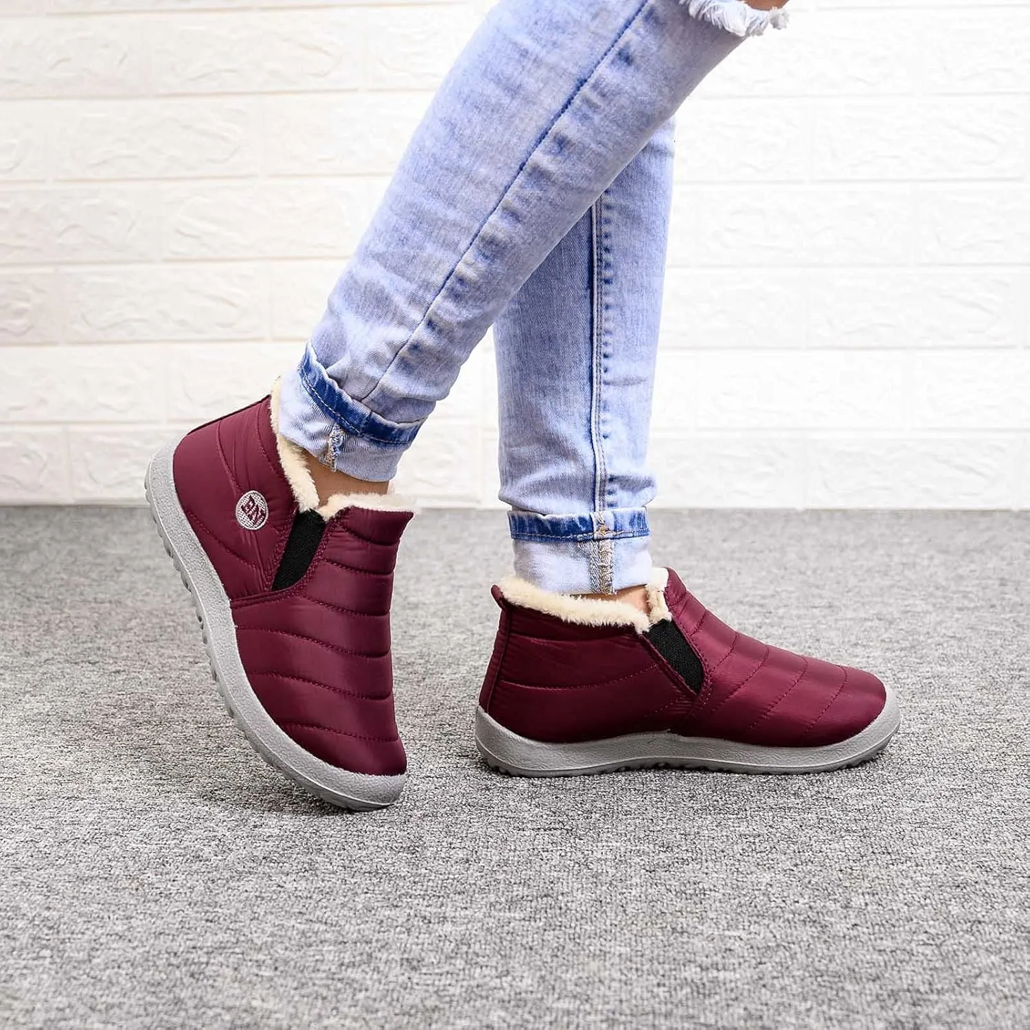 Waterproof Snow Boots for Women Wide Width Snow Boots Waterproof Women Womens Size 12 Wide Snow Boots Womens Hiking Boots Waterproof Lightweight Botas Para El FrO De Mujer