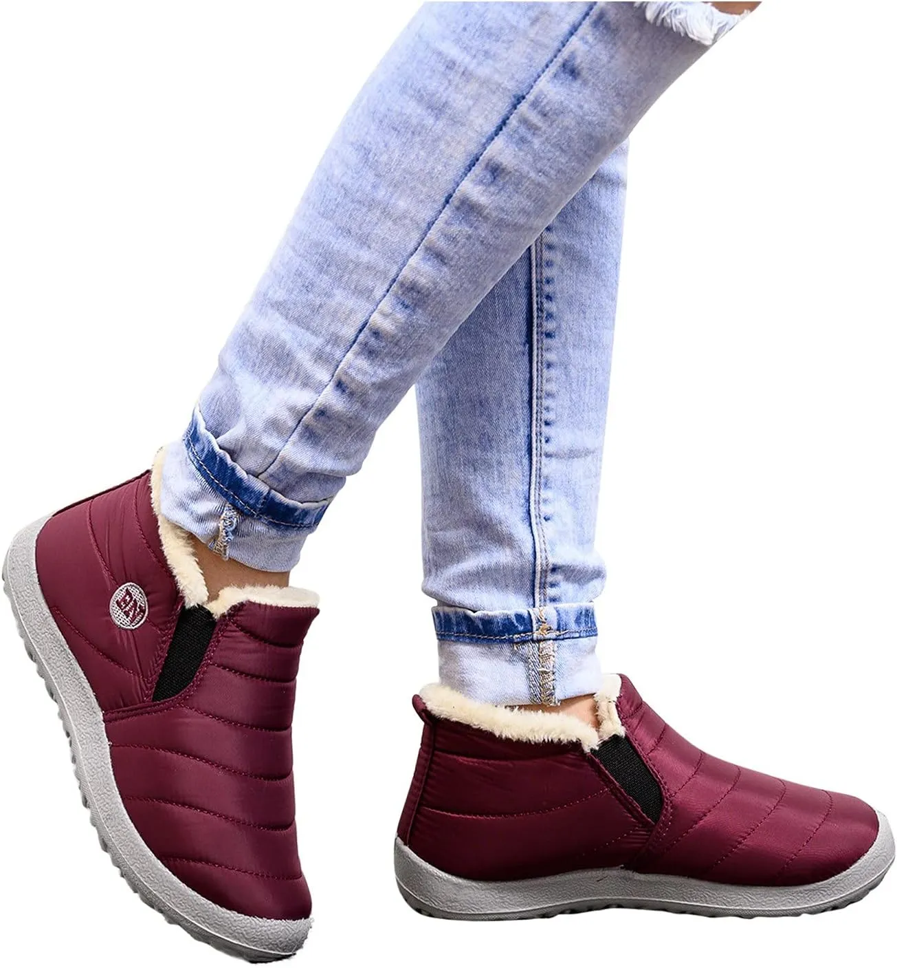 Waterproof Snow Boots for Women Wide Width Snow Boots Waterproof Women Womens Size 12 Wide Snow Boots Womens Hiking Boots Waterproof Lightweight Botas Para El FrO De Mujer