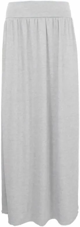 WearAll Full Length Long Skirts for Women High Waist Fold Over Pleated High Waisted Elasticated Plain Gypsy USA 4-22