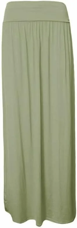 WearAll Full Length Long Skirts for Women High Waist Fold Over Pleated High Waisted Elasticated Plain Gypsy USA 4-22