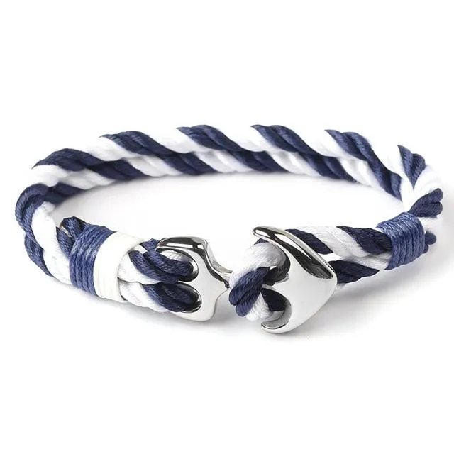 West Anchor Blue-White Anchor Bracelet