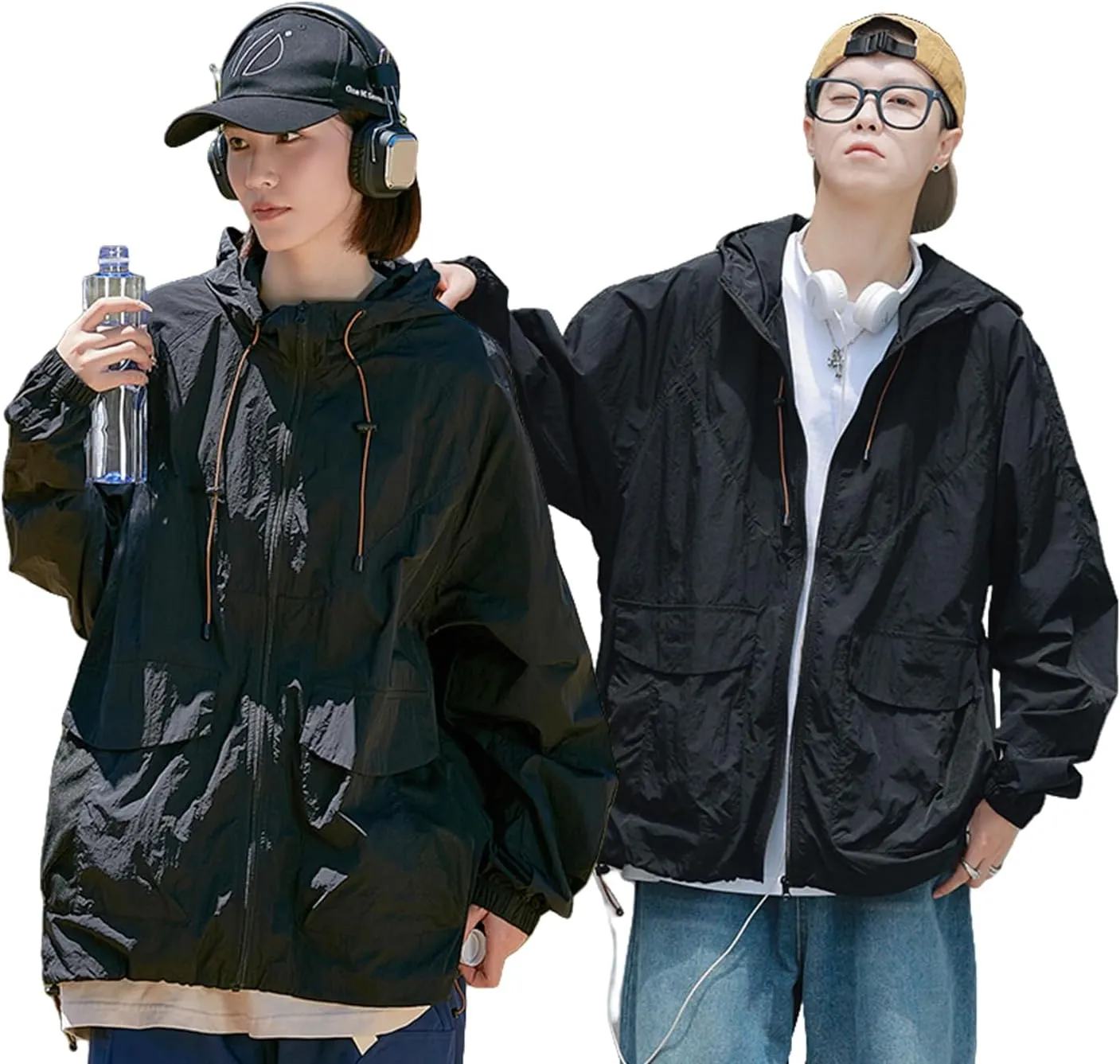 Windbreaker Jacket Women,Water Resistant Mens Lightweight Jackets,Wind Breaker Jackets Mens for Fishing Hiking