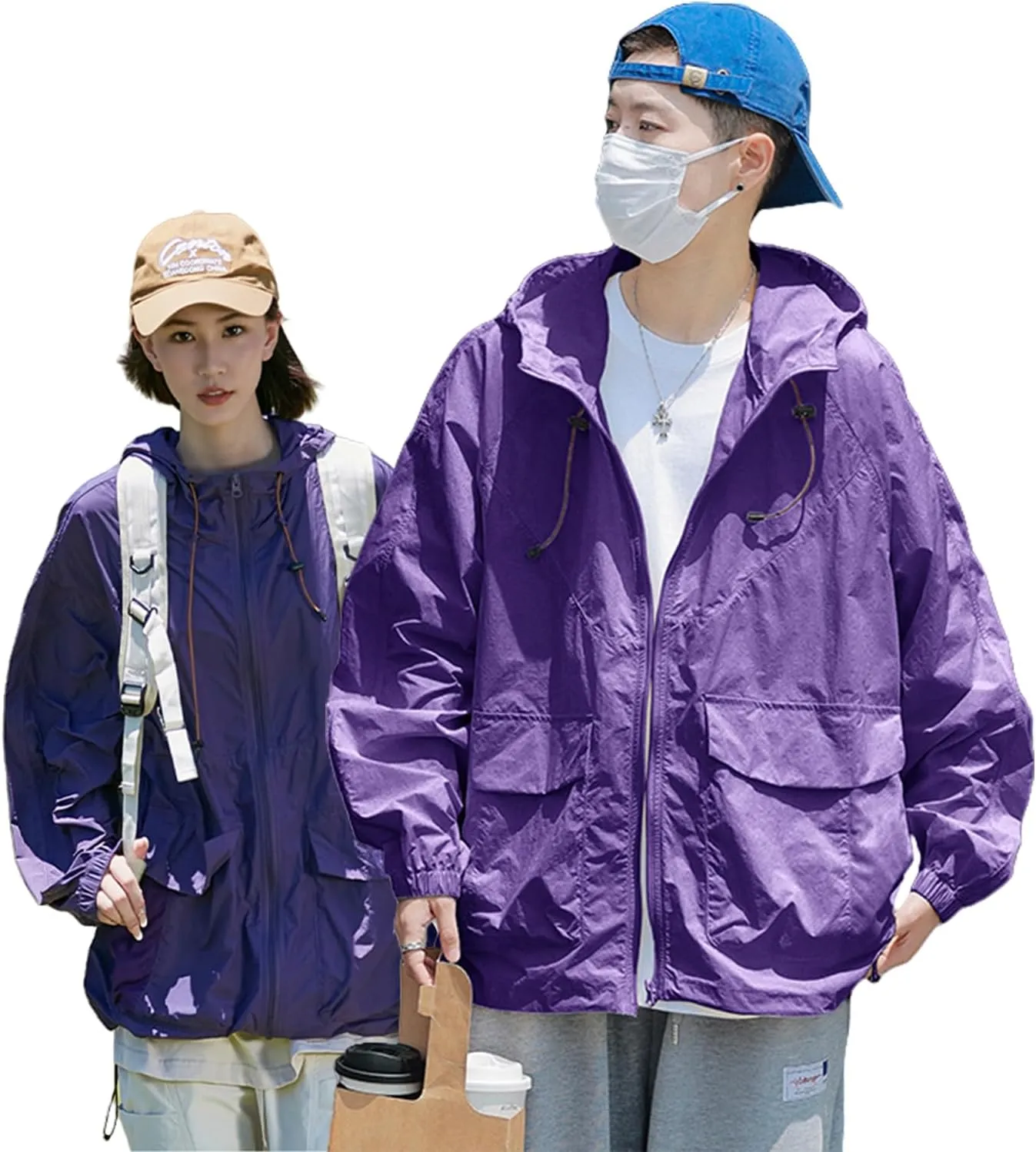 Windbreaker Jacket Women,Water Resistant Mens Lightweight Jackets,Wind Breaker Jackets Mens for Fishing Hiking