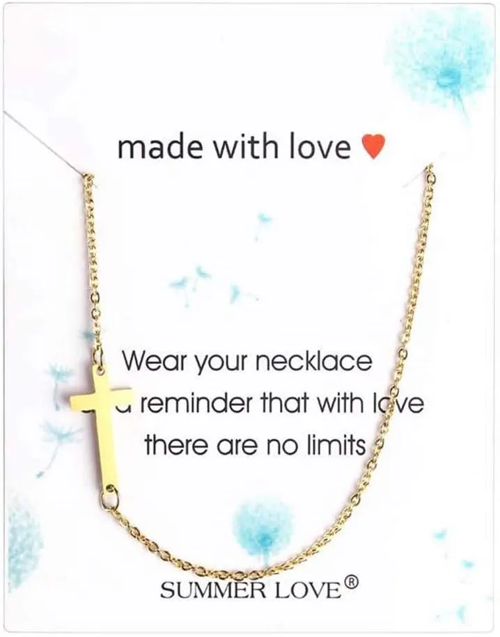 Women Cross Pendant Necklace Statement Necklace Hip Hop Necklaces Fashion Jewelry (Gold, One Size)