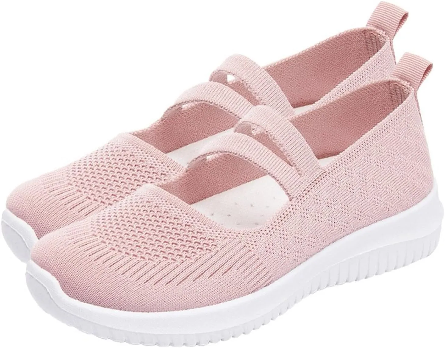 Women High Platform Sneaker Slip On Shoes Breathable Woven Foam Walking Shoes with Comfortable Road Bike Footwear (4 UK Red)