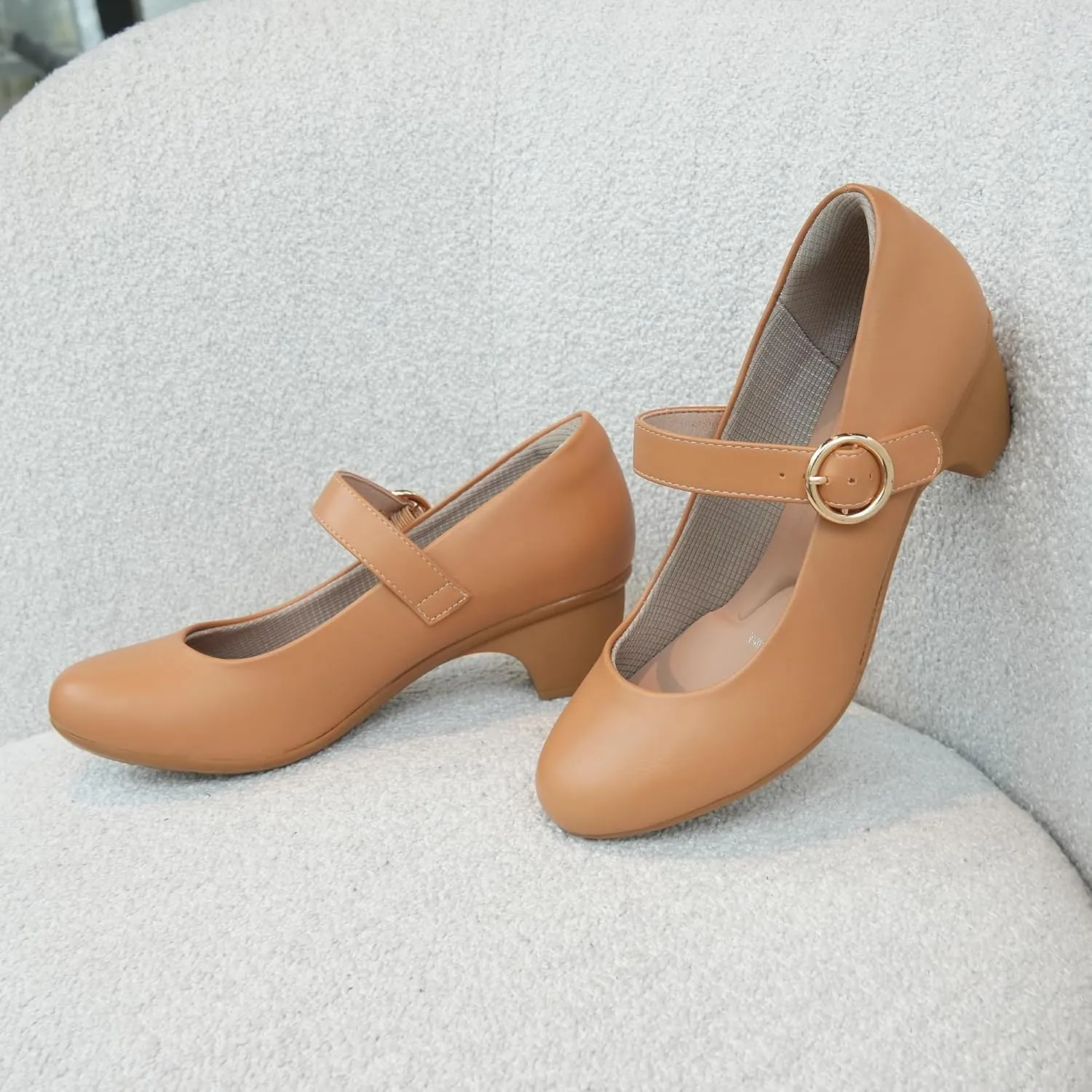 Women Mary Janes Pumps Chunky Shoes Dress Shoes